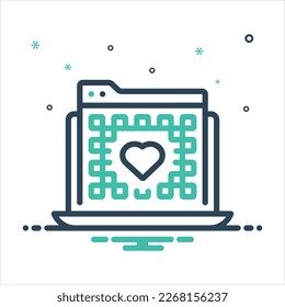 Vector colorful mix icon for transparent
