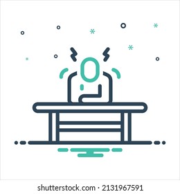 Icono de mezcla de colores vectorial para trauma