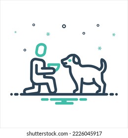 Vector colorful mix icon for treat