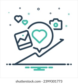 Vector colorful mix icon for trending