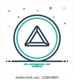 Vector colorful mix icon for triangle