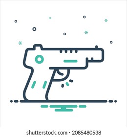Vector colorful mix icon for trigger