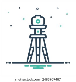 Vector colorful mix icon for tripod
