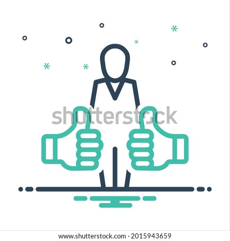 Vector colorful mix icon for truly