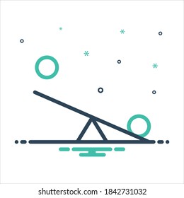 Vector colorful mix icon for try