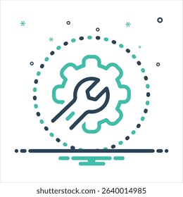 Vector colorful mix icon for tuning