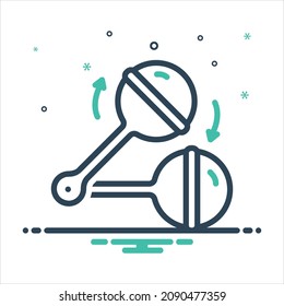 Icono de mezcla de color vectorial para giros
