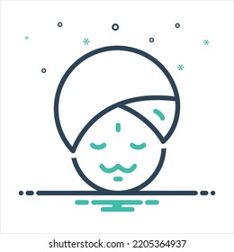 Vector colorful mix icon for typical
