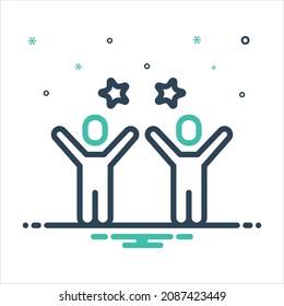 Vector colorful mix icon for ultimately