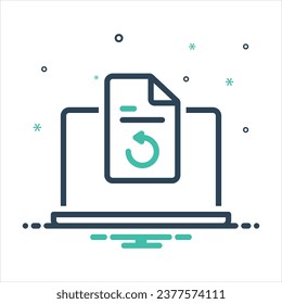 Icono de mezcla de color vectorial para deshacer