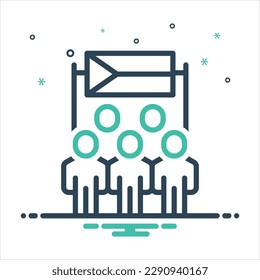 Vector colorful mix icon for union