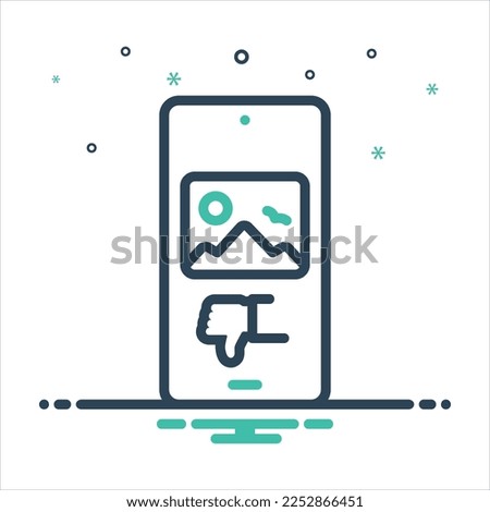 Vector colorful mix icon for unlikely