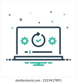 Icono de mezcla de colores vectoriales para actualización