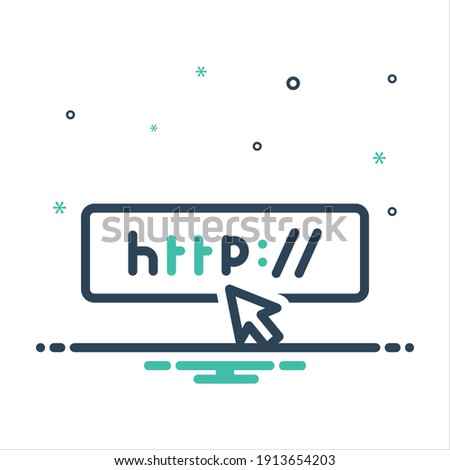 Vector colorful mix icon for urls