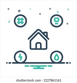 Vector colorful mix icon for utilities