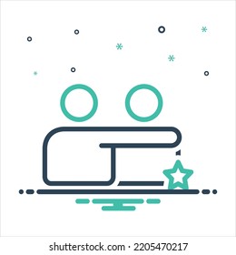Vector colorful mix icon for valued