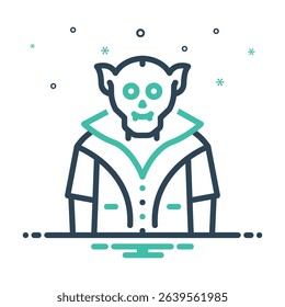Vector colorful mix icon for vampire