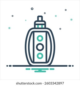 Vector colorful mix icon for vape