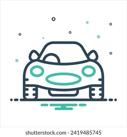 Vector colorful mix icon for vehicle