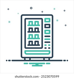Vector colorful mix icon for vending machine