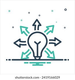 Vector colorful mix icon for versatile idea