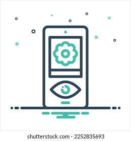 Vector colorful mix icon for views