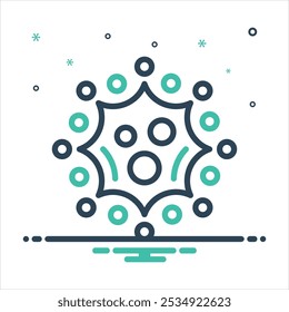 Vector colorful mix icon for virus