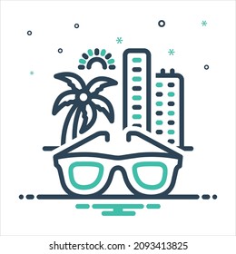 Icono de mezcla de colores vectoriales para visibilidad