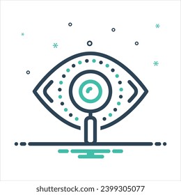 Vector colorful mix icon for vision