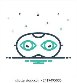 Vector colorful mix icon for vision