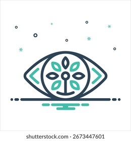 Icono de la mezcla colorida del Vector para la visión para la vida