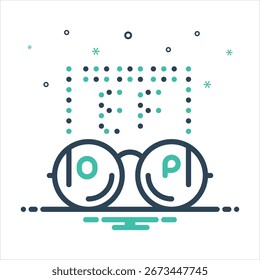 Icono de la mezcla colorida del Vector para la corrección de la visión