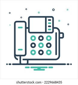 Vector colorful mix icon for voip