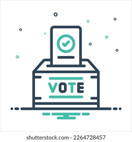 Vector colorful mix icon for votes