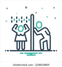 Vector colorful mix icon for voyeur