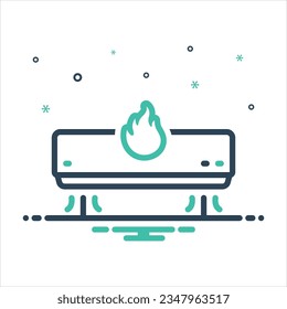 Vector colorful mix icon for warm
