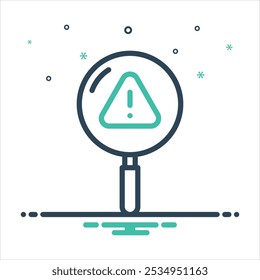 Icono colorido de la mezcla del Vector para la advertencia