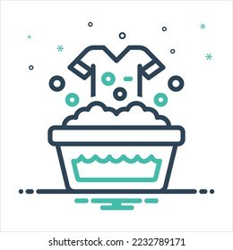 Vector colorful mix icon for wash