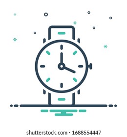 Vector colorful mix icon for watch