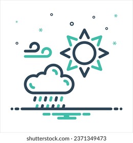 Vector colorful mix icon for weather