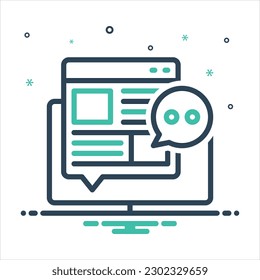 Vector colorful mix icon for weblog