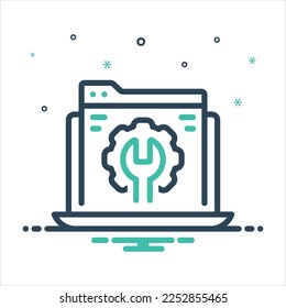 Vector colorful mix icon for webmaster