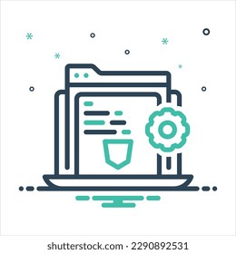 Icono de mezcla de colores vectorial para el sitio web