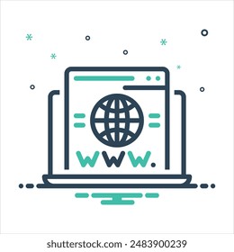 Vector colorful mix icon for website