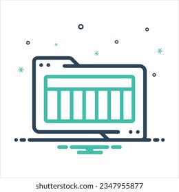 Vector colorful mix icon for week