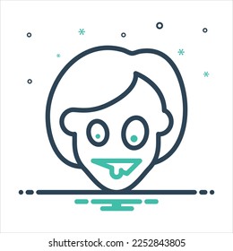 Vector colorful mix icon for weird