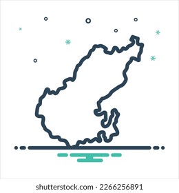 Vector colorful mix icon for wellington