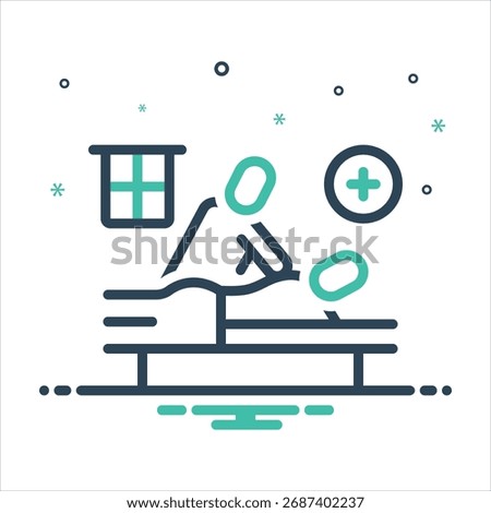 Vector colorful mix icon for wellness amenities