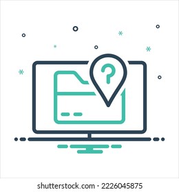 Icono de mezcla de colores vectoriales para dónde