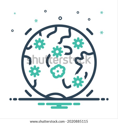 Vector colorful mix icon for widespread